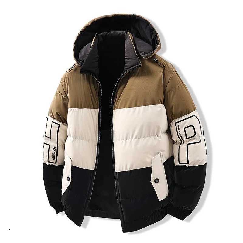 Men's Down Parkas Winter Fashion Trend Sports Thickened Warm Hooded Cotton-Padded Jacket For Men Loose and Comfortable Plus Size High Quality C
