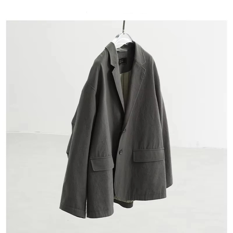 Women's Oversized Blazer~100% Cotton Lazy Style Loose Casual Top 2026 Autumn and Winter Style 260922