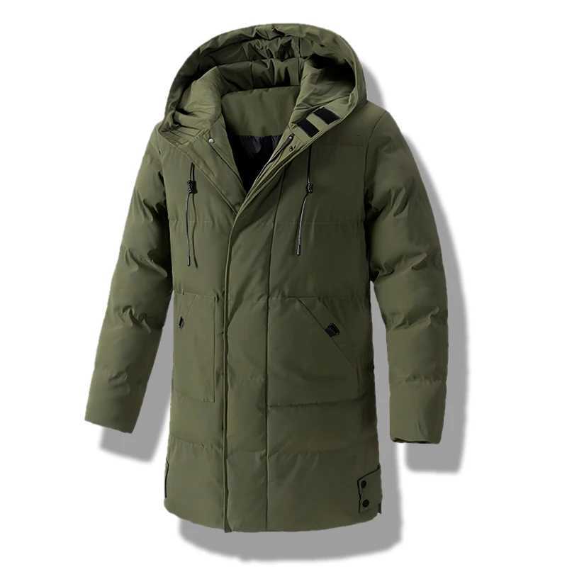 Down Parkas 8XL Winter Men's Men Puffer Jacket Thick Warm Jackets Hooded Long Coats Fashion Casual Cotton Padded Parkas Man Outwear Clothing To