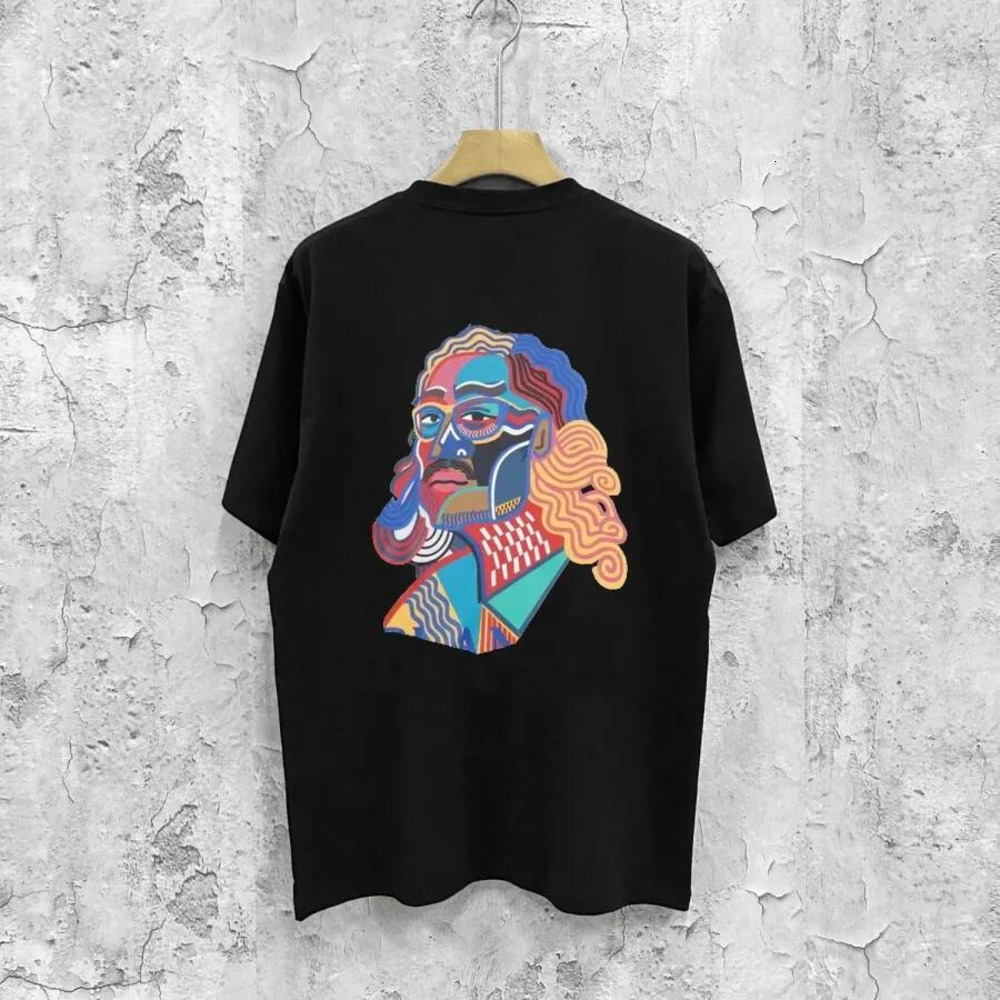 Casablancamenly Shirt Summer Mens Casas T Shirt Designers Women Rainbowtshirts Loose Shorts Sleeve Apparel Designer T Shirt Street Polos Classic Loo
