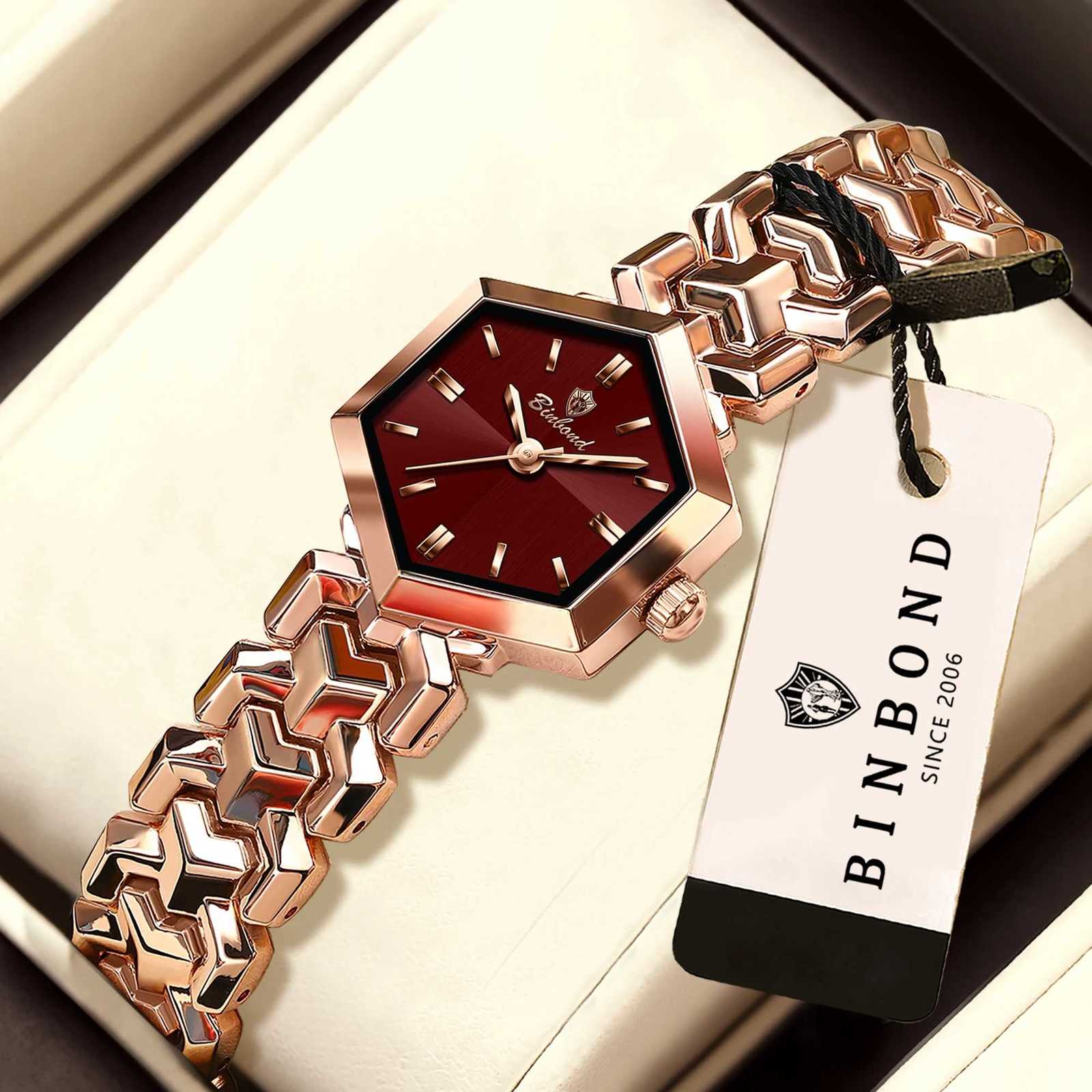 Women's Watches BINBOND Free Ship Orginal Luxury Quartz Watches For Women Precise Durable Waterproof Ladies Watch Casual Wristwatch RelojT26092