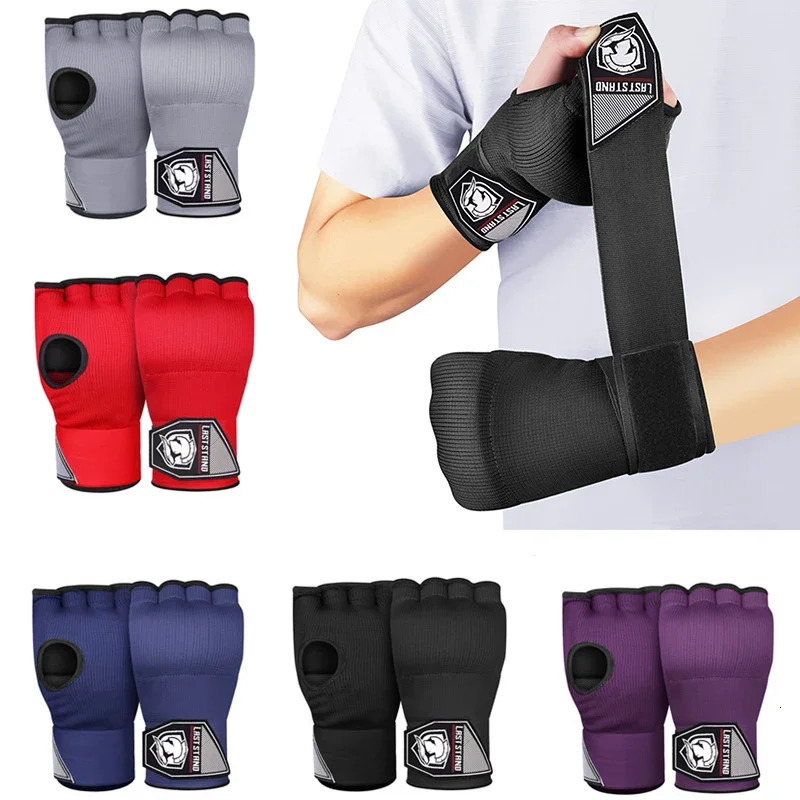 1 Pair Boxing Hand Wraps Inner Half Finger Gel Boxing Gloves With Long Wrist Strap for Men Women Karate Equipment Protective Ge 260922