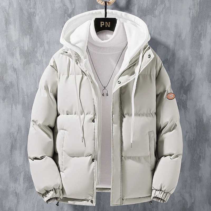 Down Parkas Winter Men's Men's Padded Jackets Fashion Men Cotton Warm Down Hooded Parkas Coats Casual Men Thermal Windbreaker Coats Clothi
