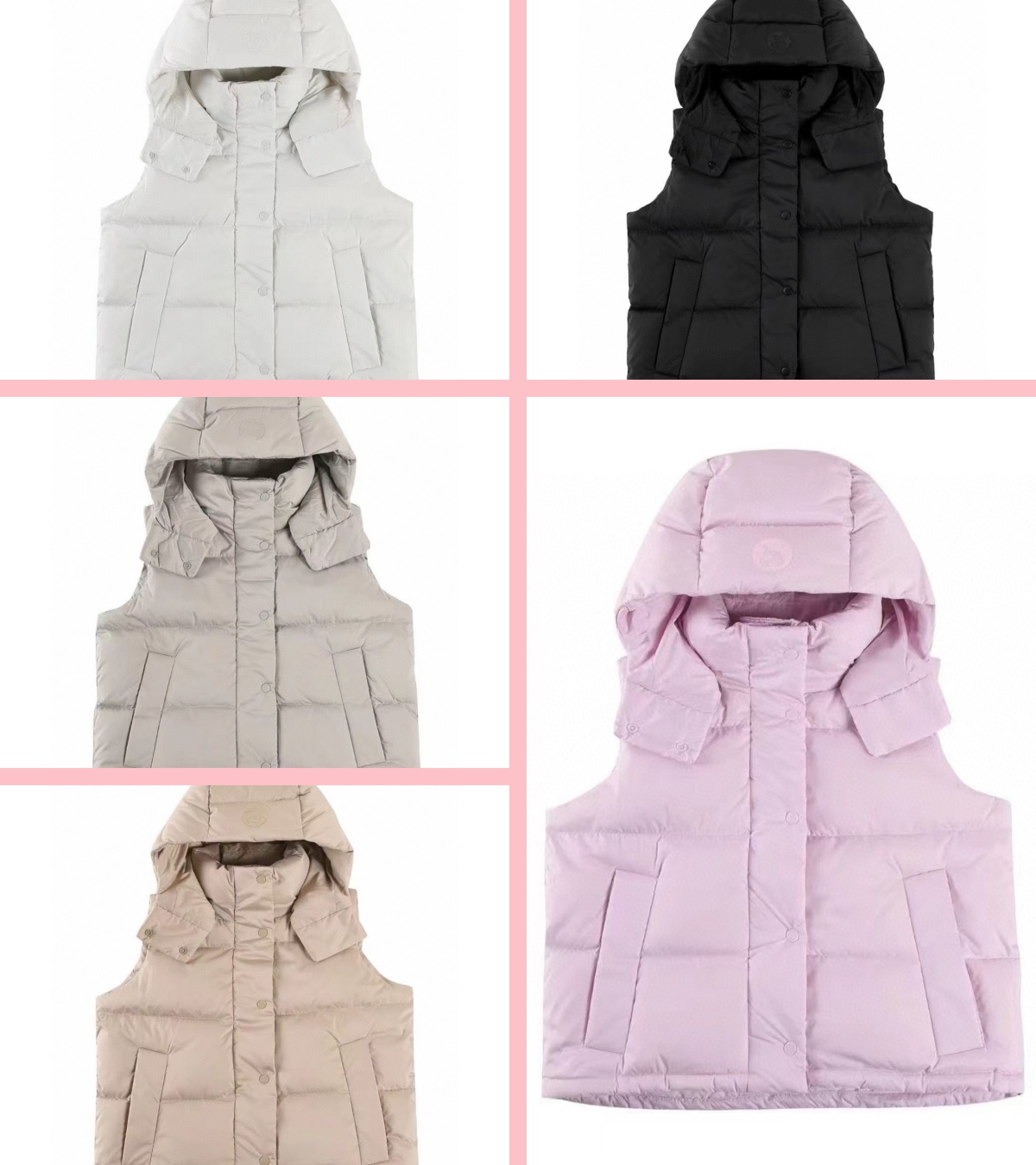 Women hooded puffer vest autumn winter thick warm sleeveless waistcoat ladies loose fit cotton padded gilet multi color casual outerwear sweet style