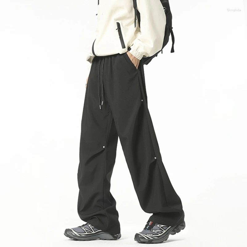 M-8XL Harajuku, ropa de calle para hombre, pantalones Cargo con remaches de Hip Hop, pantalones Harem con cintura elástica y múltiples bolsillos, pa