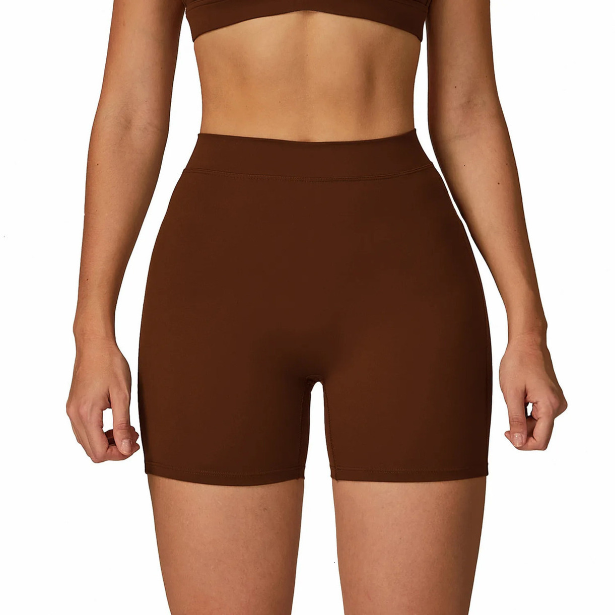 2026 Gym Clothe Set Hip Lift Yoga Shorts Brushed * No T-Line Elastic Tight High-Rise Pant Womens Sports Hot Trousers workout set Atheltic Outfits Sp