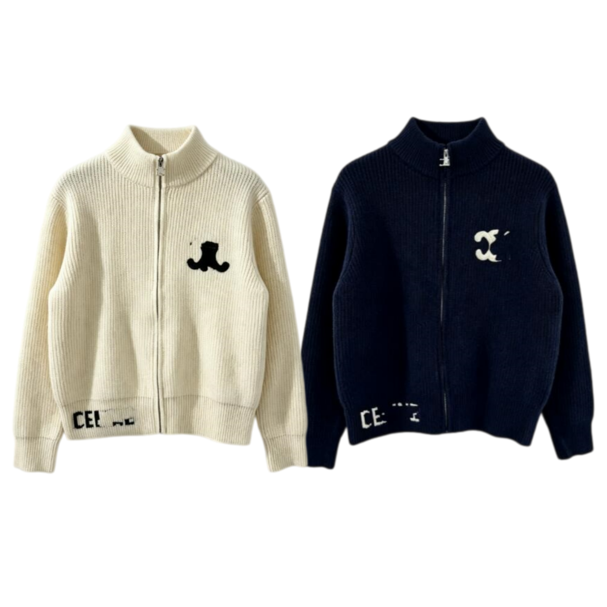 LINE562 Luxury Sweaters Womens Long Sleeve Girls Zipper Cardigan Jumpers Designer Sweater Women Clothing Fashion Coat Men Black White Casual Ece DH5