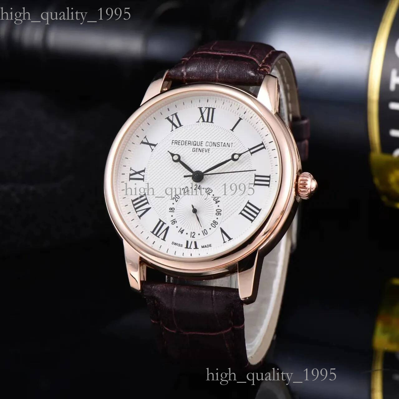 Function Watch Designer Men Classic New Movement Frederique Constant Watches High Quality Luxury Multi Chronograph Wristwatches Understated Minimali