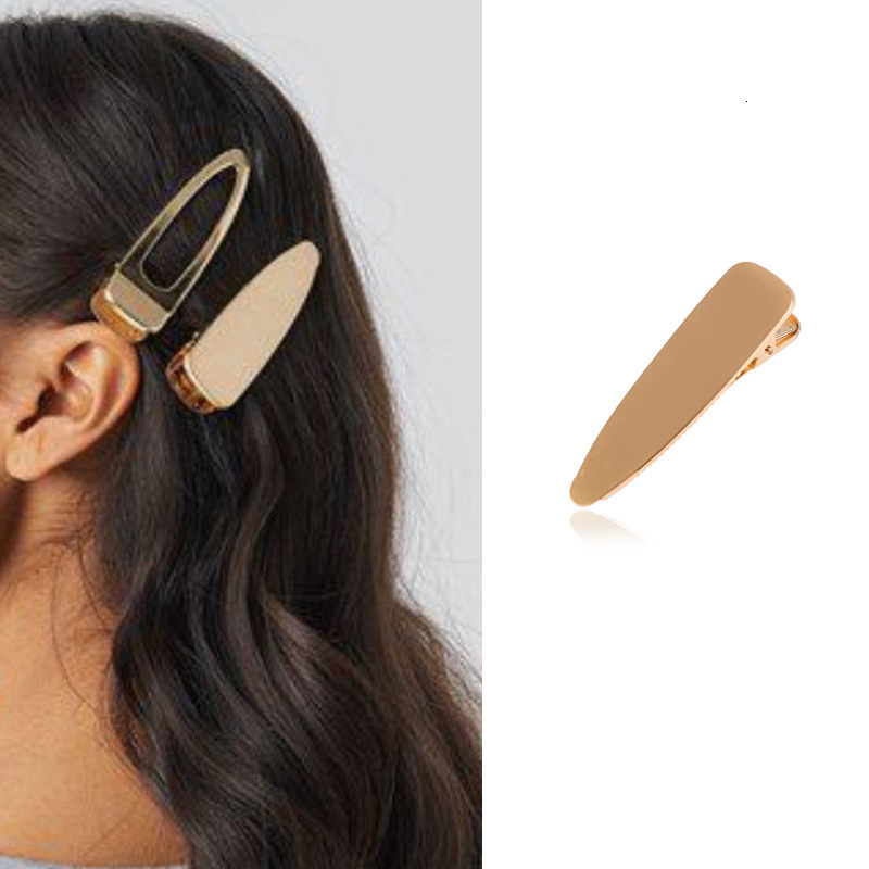 Elegant versatile accessories, simple and stylish hair clips, smooth metal brushed alligator clips