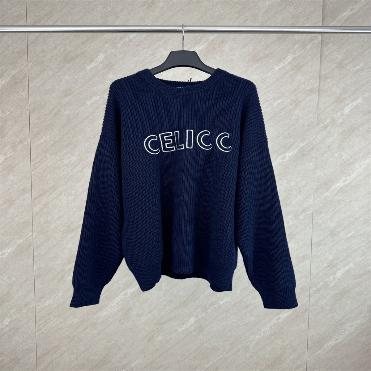 Men's Plus Size Hoodies & Sweatshirts New AOP jacquard letter knitted sweater in autumn / winter knitting machine e Custom jnlarged detail crew