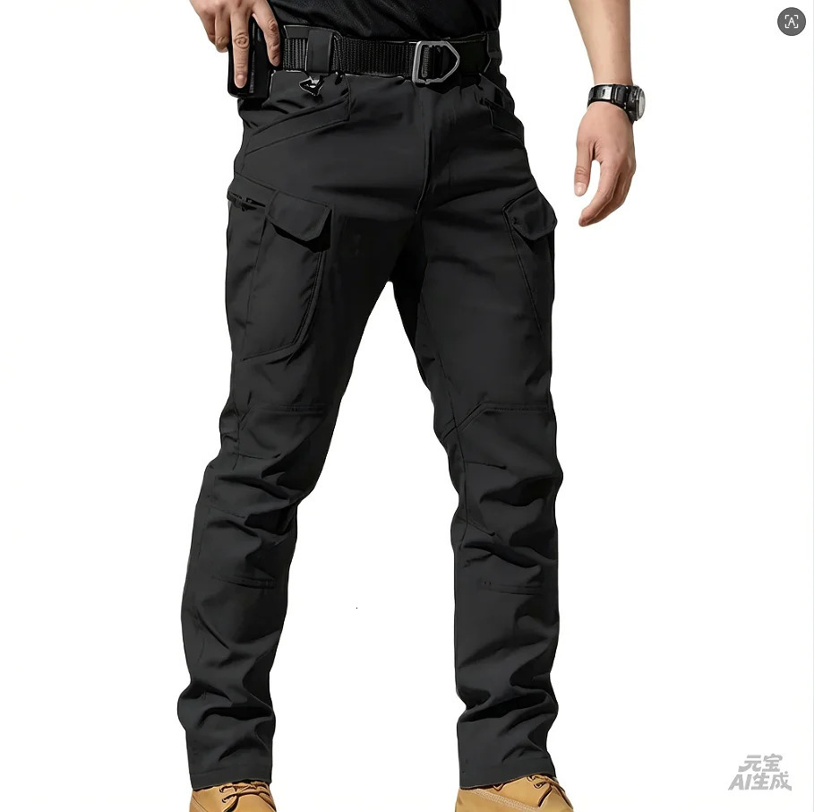 Mens Cargo Military Tactical Casual Trousers Softshell Elastic Spring Autumn Pants Hiking Camping Climbing Sports Combat Fitness 260922