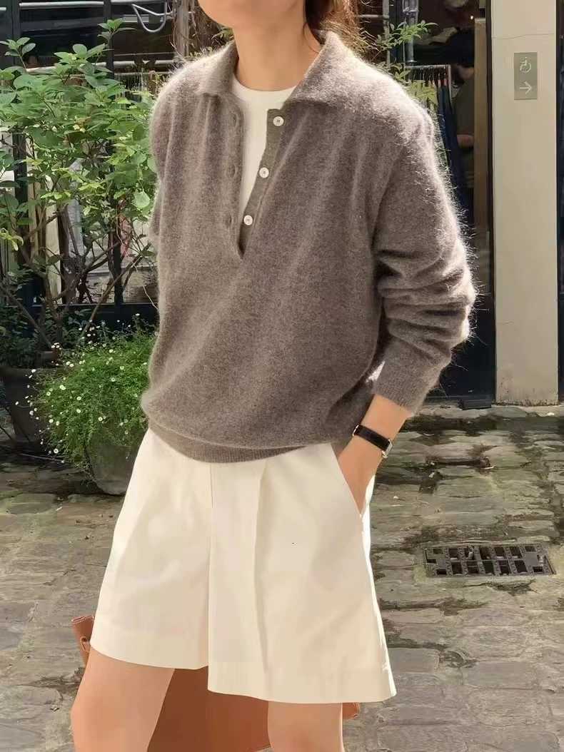Women's Sweaters 100% Merino Wool Women's Collar Pullover Spring Autumn Casual Fashion Cashmere Knitted Sweater D260923