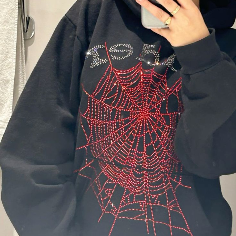 Desgner Spider designer hoodie high quality mens pullover Sweatshirt Sweatpant foaming graphic y2k hip hop pink Tracksuit Joggers Pants unisex Spyde