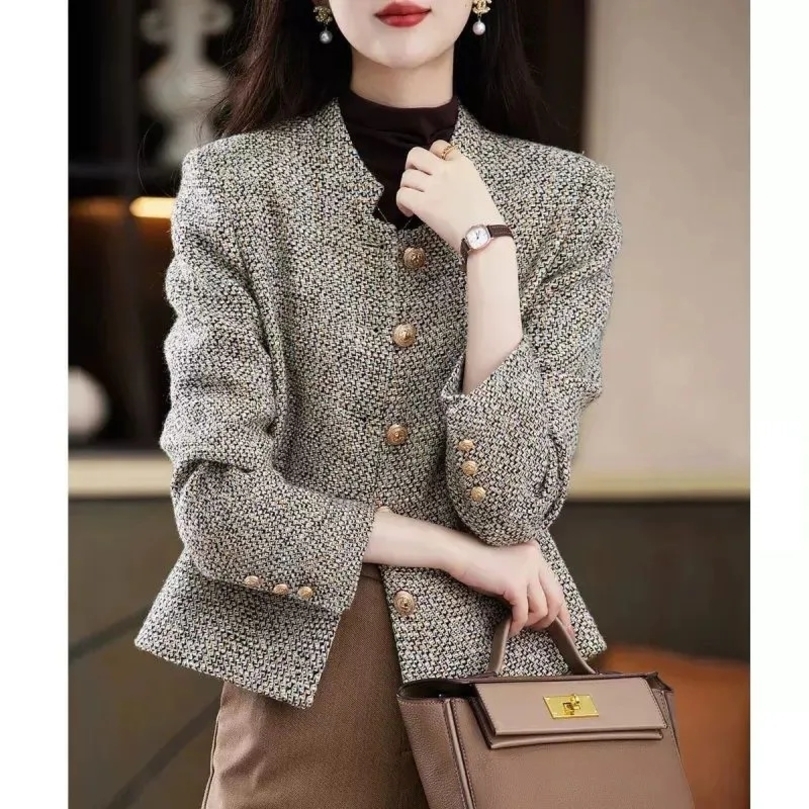 Spring Autumn Comfortable Be Allmatch Womens Short Coat Temperament Advanced Long Sleeve Female Casual Jacket 260908