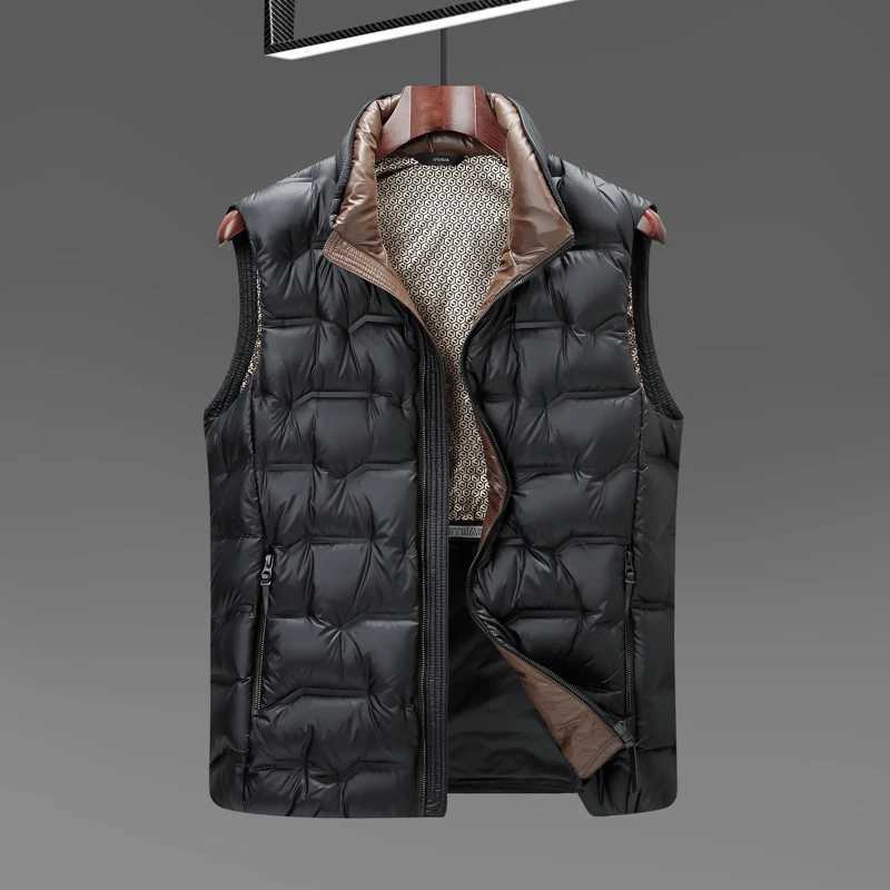 Men's Down Parkas 2026 Winter New Down Vest Coat Waterproof Fabric 90% Duck Down Content Thickened Warm Fashion Casual Down Shoulder C260922