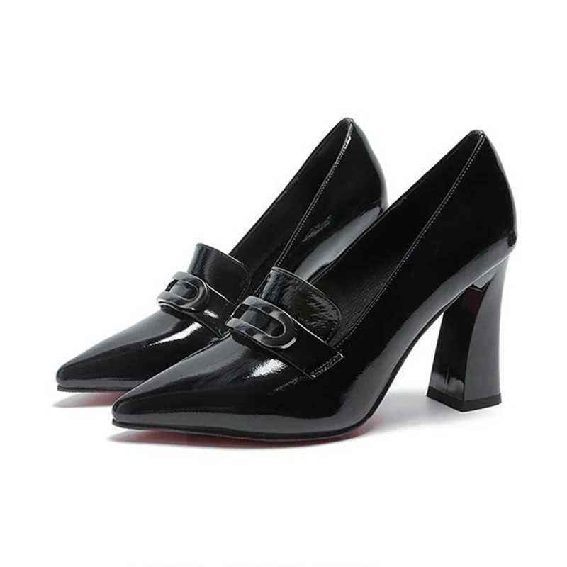H 2025New High Dress Shoes Shoes Waterproof Platform Large Size Fi Shallow Patent Leather High Quality Wen Shoes Zapatillas Mujer J260922