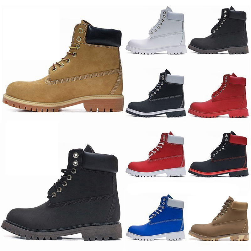 Designer Ankle Boots Mens Womens Hiking Boot 6 Inch Premium Waterproof Classic Paltform Booties Wheat Black White Brown Pink Leather Outdoor Cowboy