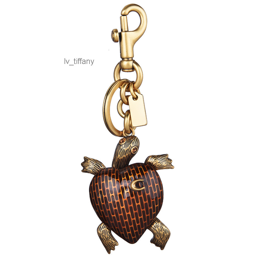 Luxury Cherry Turtle Bag Charms Designer Love Heart shape Keychain Silver Gold Chain Vintage Key Chain Purse Charm Bag Pendant Accessories