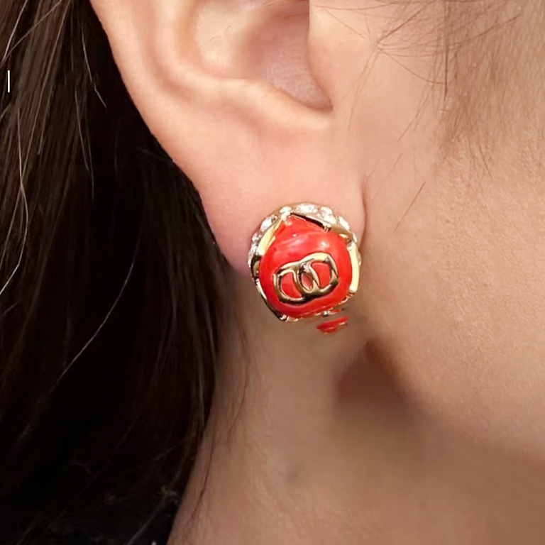 jewellery designer for women Colorful Half Sphere Rhinestone Stud for Women style Light Fashion Earrings cc Earrings