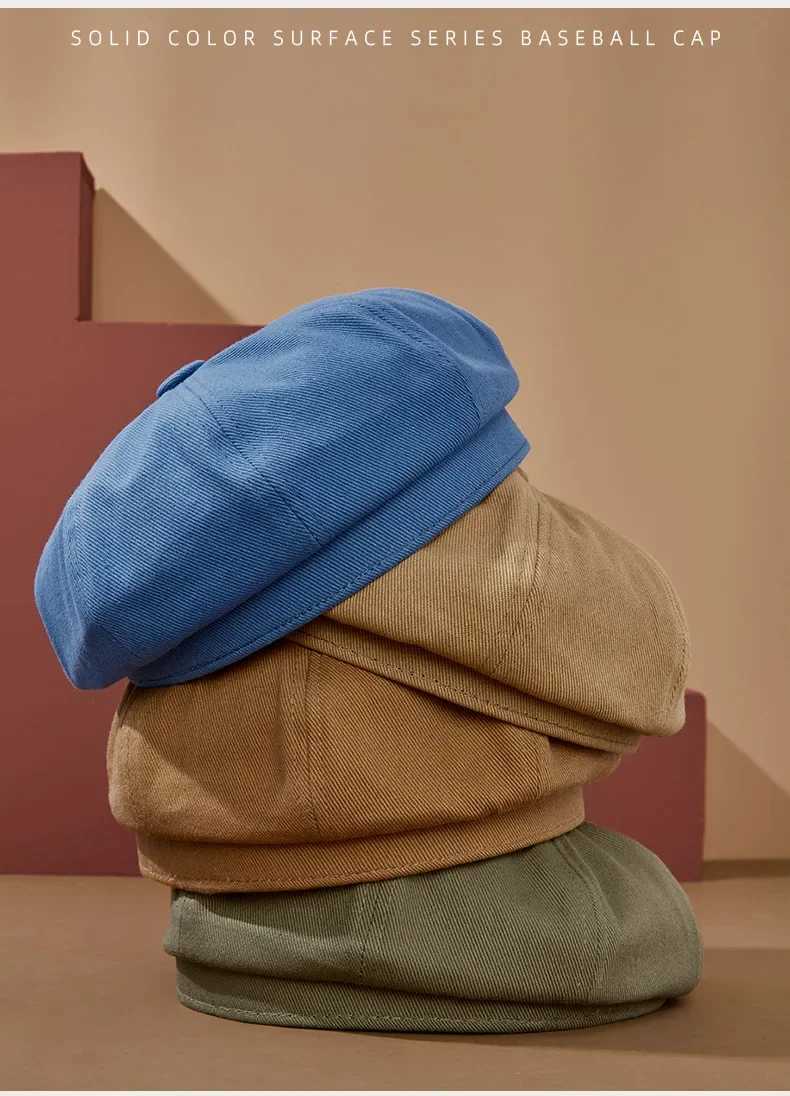 Soft Cotton Beret for Women Spring Summer Vintage Style Hat Breathable Lightweight Beret for Outdoor Fashion Z260922