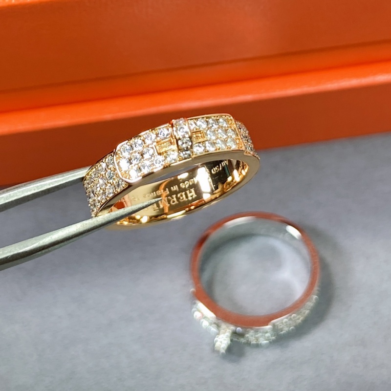 rings women's Designer rings for woman luxurious ring jewelry high-quality H brand lock hairband clasp three-in-one wedding ring Band Rings Eng
