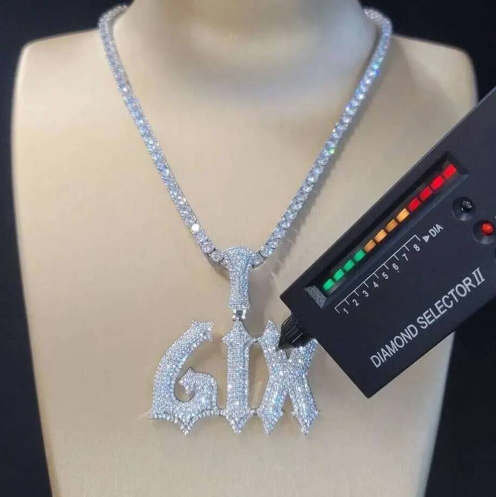 Dainty Adjustable Pendant Open Photo Locket Pendant Necklace VVS Moissanite Custom Name Necklace Personalized Initial Number Pendant Silver Diamond
