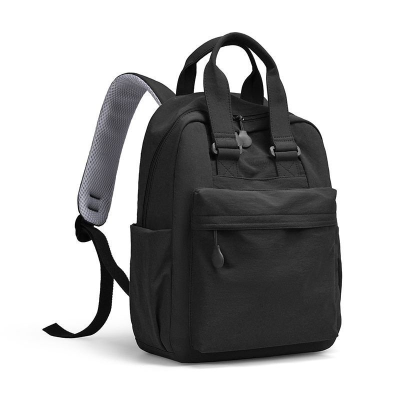 Fashion Women Nylon Casual Backpack Multi Pockets Lightweight Travel Daypack With Top Handle For Daily Use