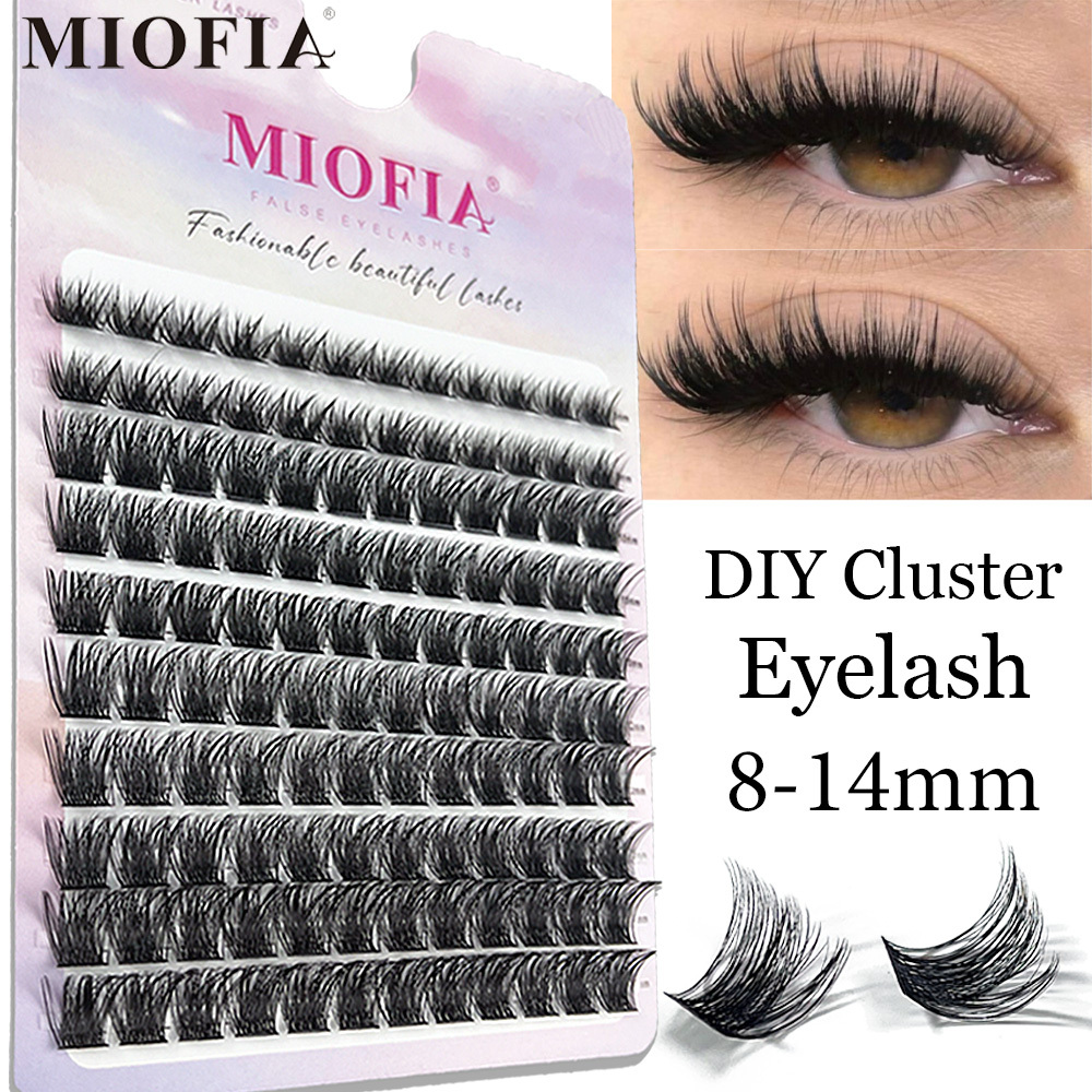 10 Rows 3D Faux Mink Cluster False Eyelashes Cat Eye Natural Thick Segmented DIY Eyelash Extensions Makeup Lashes W260923