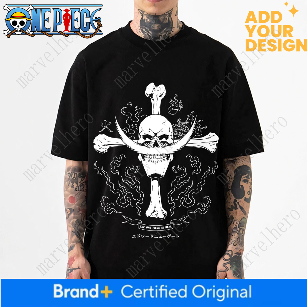 ONE PIECE Edward Newgate Anime Style Classic Tee High-quality Streetwear Men's and Women Clothing 2026 Summer T Shirt