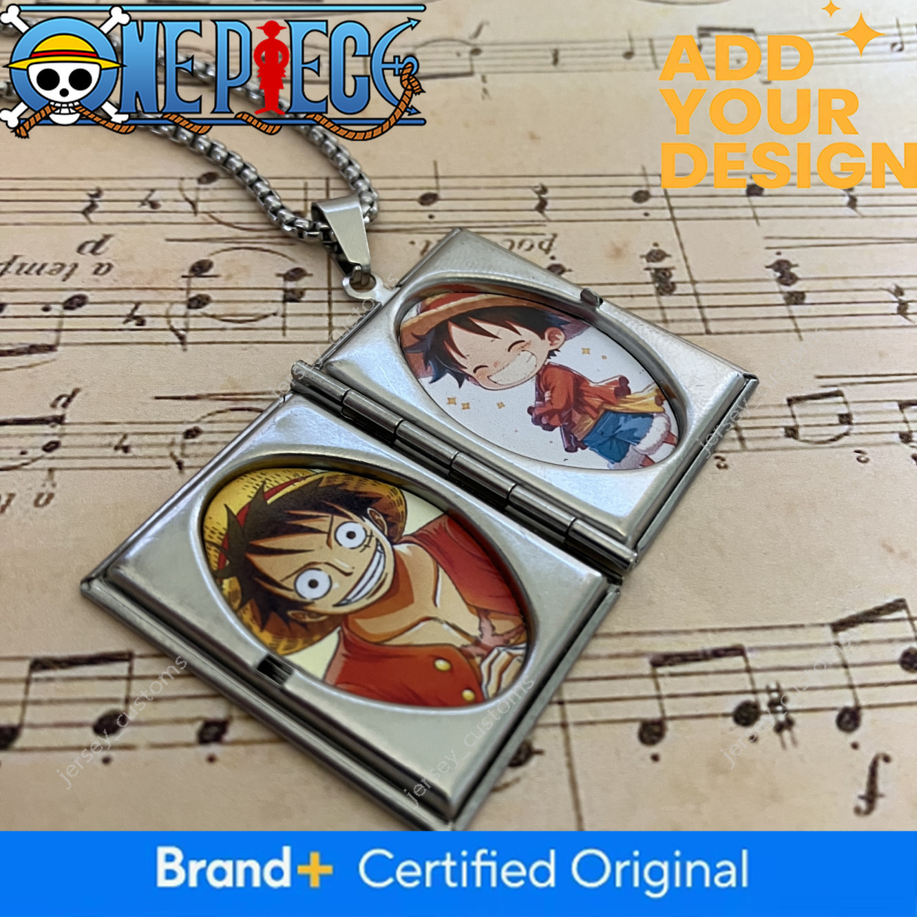 Photo!One Piece Japanese-Style Harry Retro Sweater Necklace Pendant Simple Non-Fading Gift Custom Flip Cover
