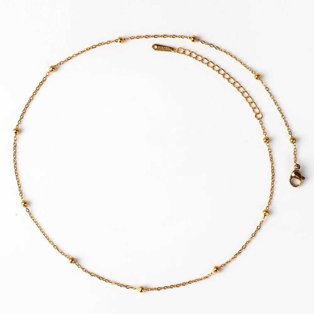 Waterproof Stainss Steel Chains Chains Real Gold Plated Box Chain Rolo Link Cuban Long Necklace Chain for Jewelry Making DIY Whosal N260922