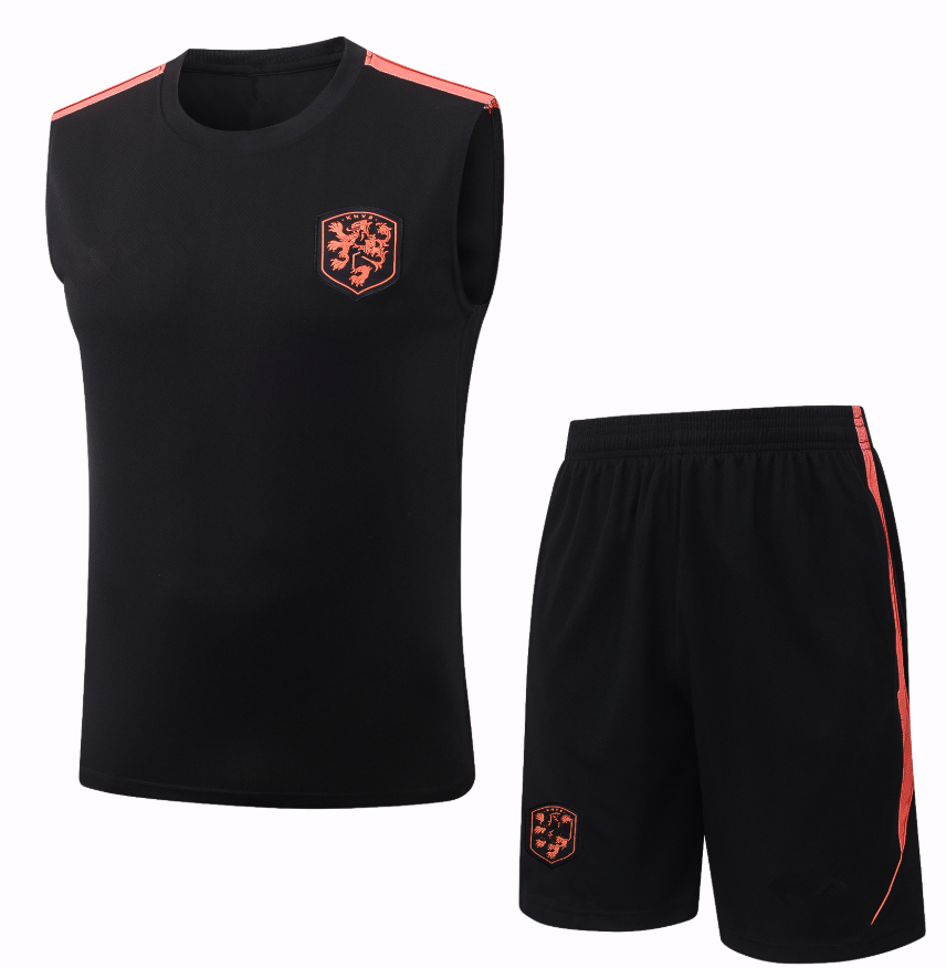 sleeveless vest shirt Zipper pocket shorts Mens 2026 soccer training kit