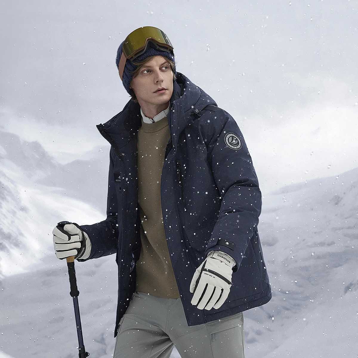 Men's Down Parkas Bosideng Mens Winter Jacket Extreme Weather Parka Windproof Thermal Warm Hooded Outdoor Down Coat For Men C260922
