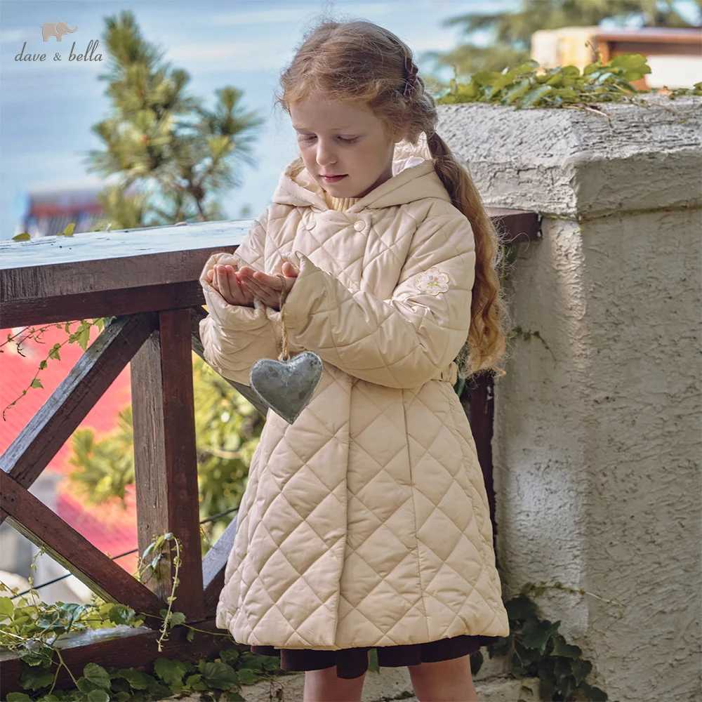 Clothing Sets Dave Bella Girls Velvet Coat Winter Autumn Children Thick Warm Jacket Casual Hooded Waterproof Outerwear Kids Clothing DK4254175 X2609