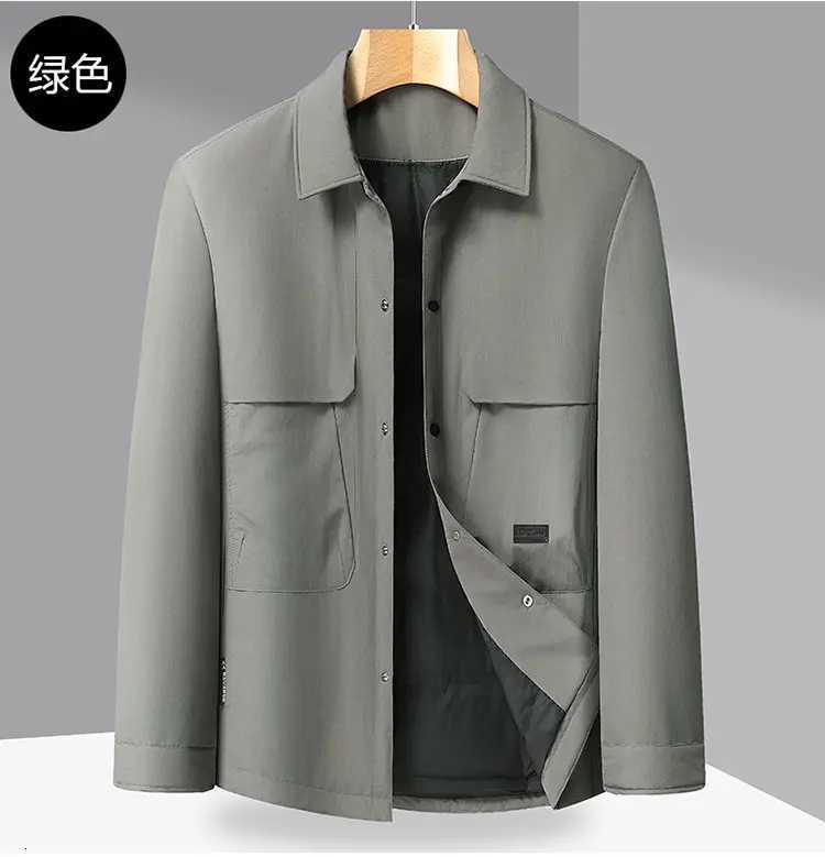 Mens Men's Down Parkas Casual Oversized Warm Single Breasted Duck Down Jacket Winter Loose Puffer Coat Outwear Windproof Padded Top Parka Cloth