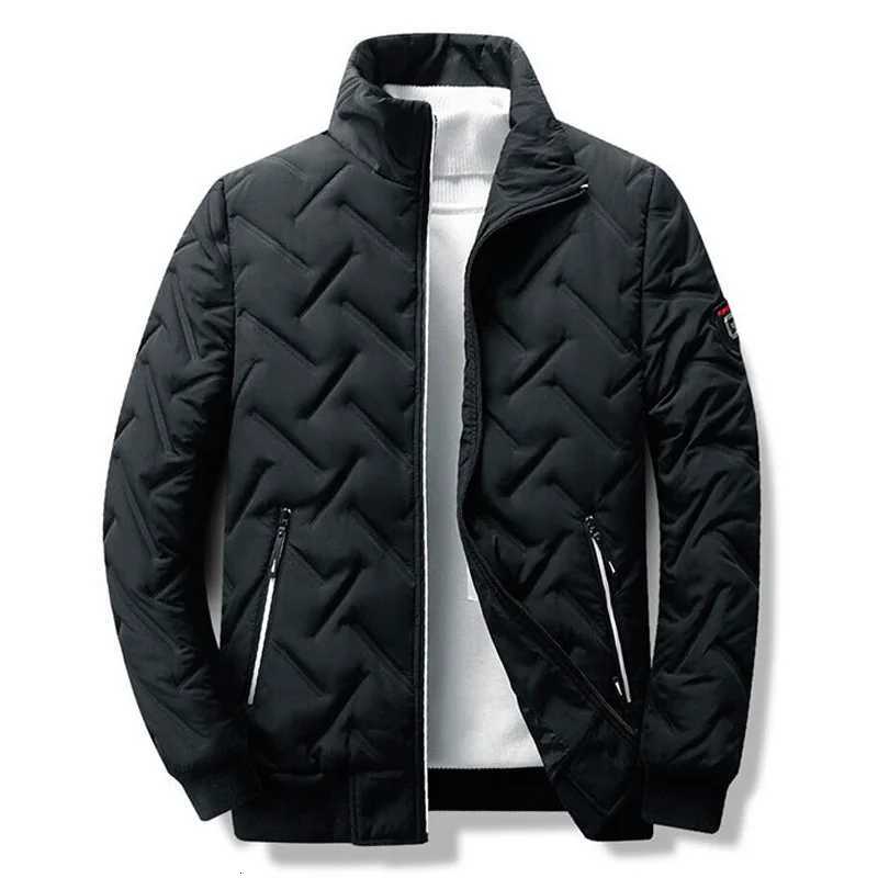 Men's Down Parkas Men's Winter Coats Casual Solid StandCollar Lightweight Parkas Coat Men's Jacket Long Sleeve Windbreaker Padded Men
