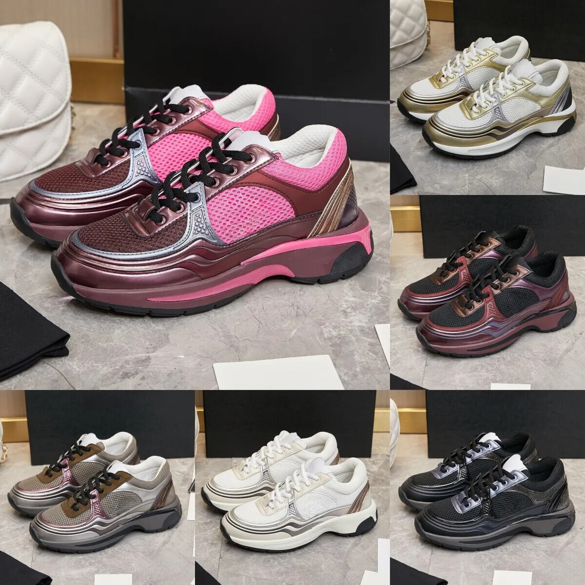 Designer Sport Shoes Luxury chaussure sneakers men women trainers runners Golden Silver Horn King Black white Silver casual shoes platform sneaker S