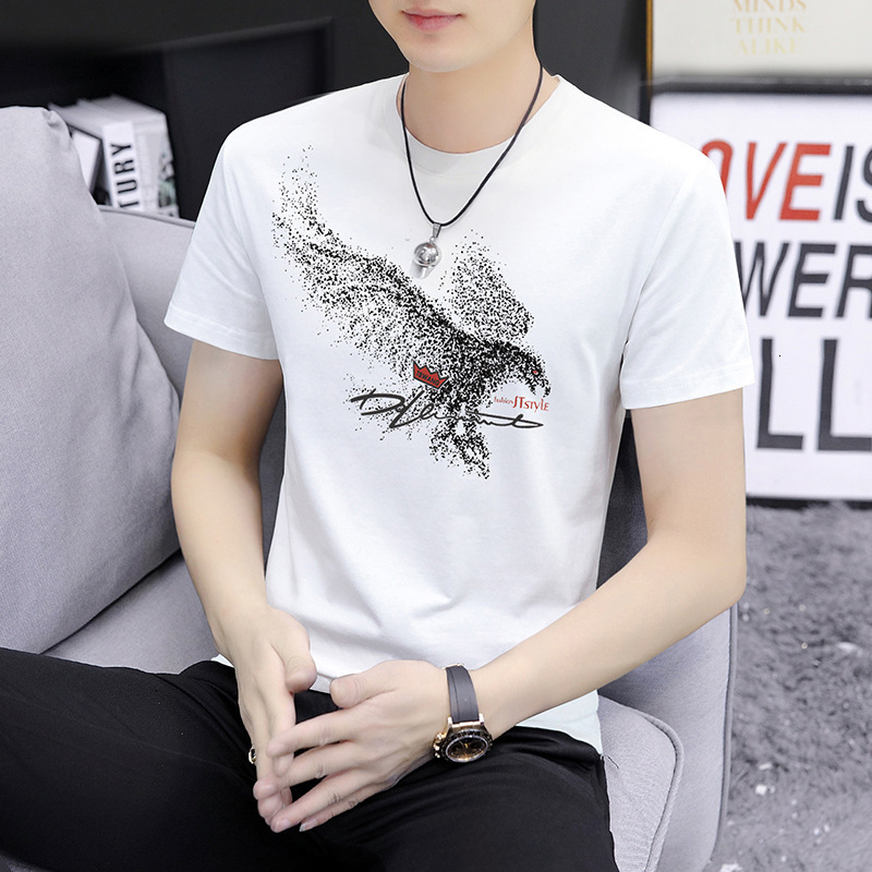 Summer 2025 New Ice Silk Short T-Shirt Men's Fashion Versatile Thin Half Sleeve Round Neck Base Shirt