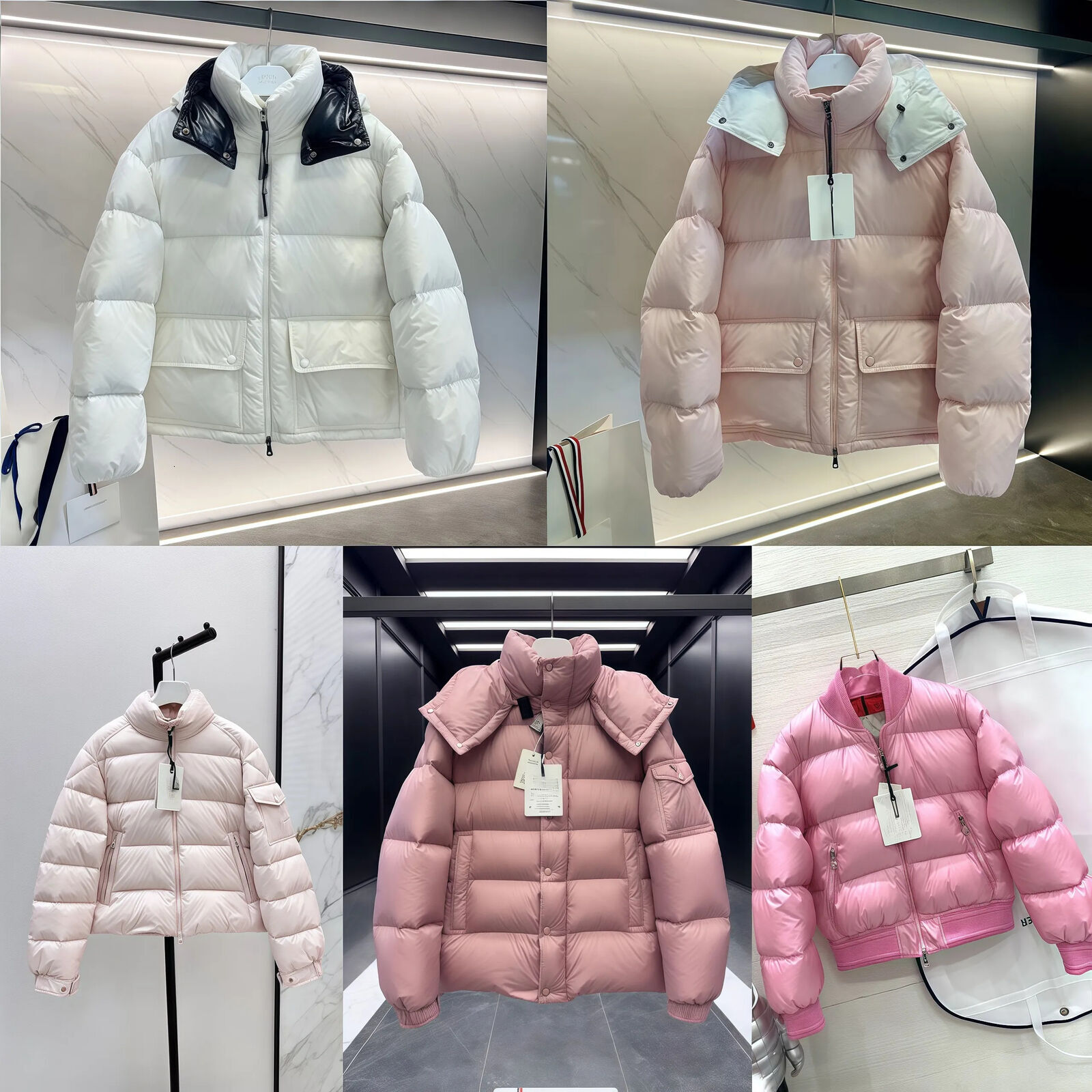 Women Winter Puffer Jacket Detachable Hood Thickened Zip Up Padded Coat Warm Outdoor Casual Short Bubble Parka For Ladies