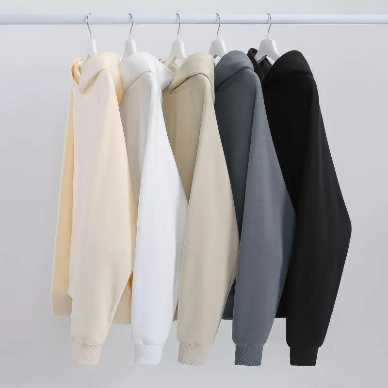 600GSM Mens 100% Cotton Hoodies Loose Fit Hooded Sweater American Man Oversized Pullover Unisex Winter Casual Fleece Coat 260922