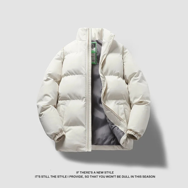 Mens Winter Thickened Warm Jacket Fashion Cotton Padded Coat Casual Sports Outdoor Parka Windproof Cold Weather 260922