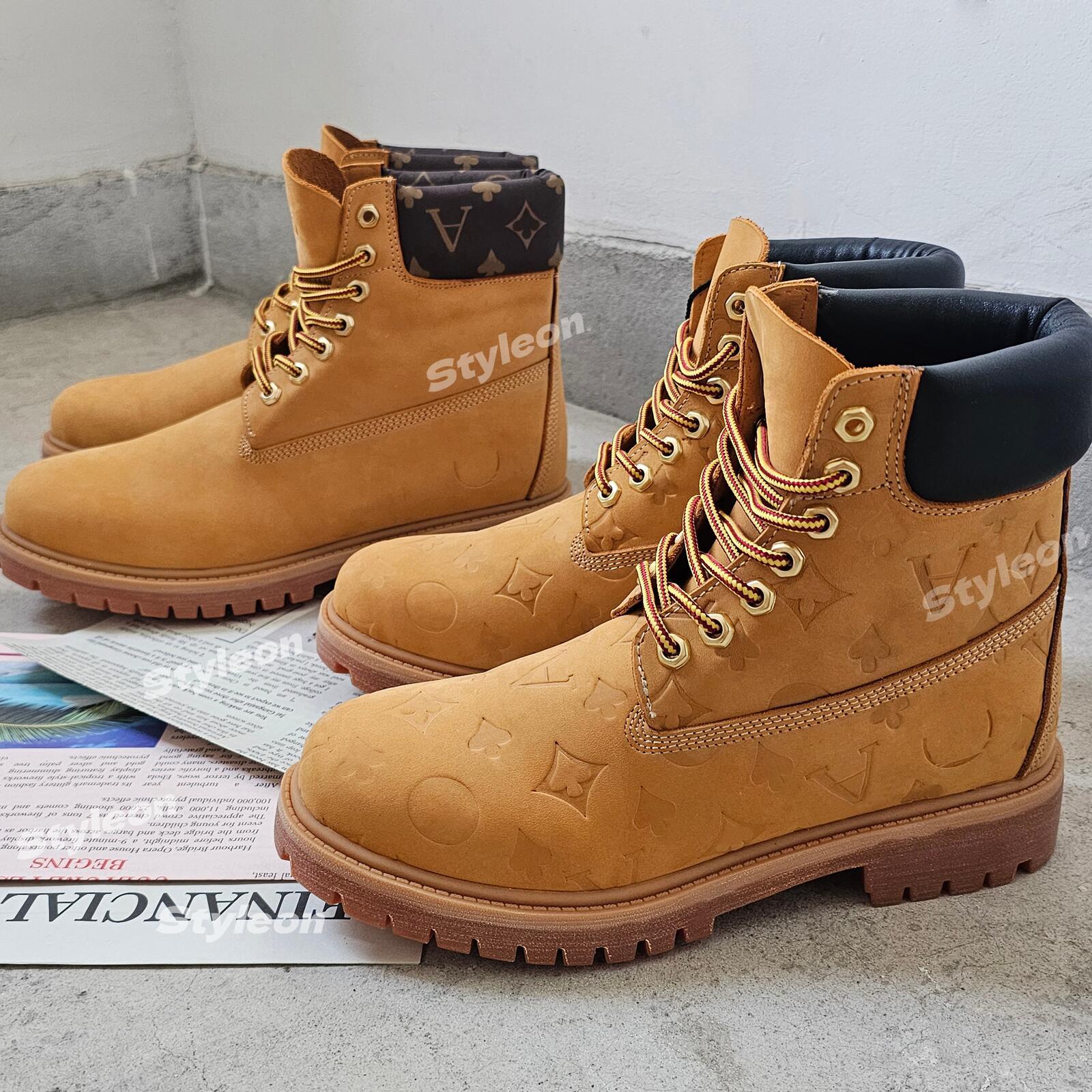 Collaboration Top Boots Men Women Yellow Tims Boot Martin Ankle Boots Designer Cowboy Shoe Outdoor Sports Hiking Booties Shoes Waterproof Motorcycle