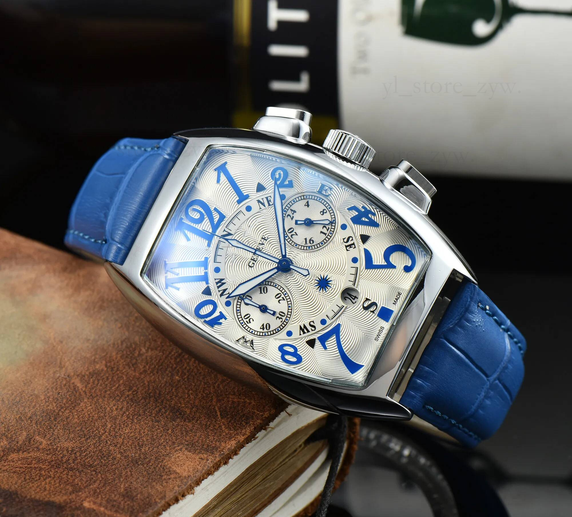 2026 franck mull watch designer High quality Fashion quartz Belt Quartz Franck Wristwatch Watch Best selling Men's franck Watch 85a