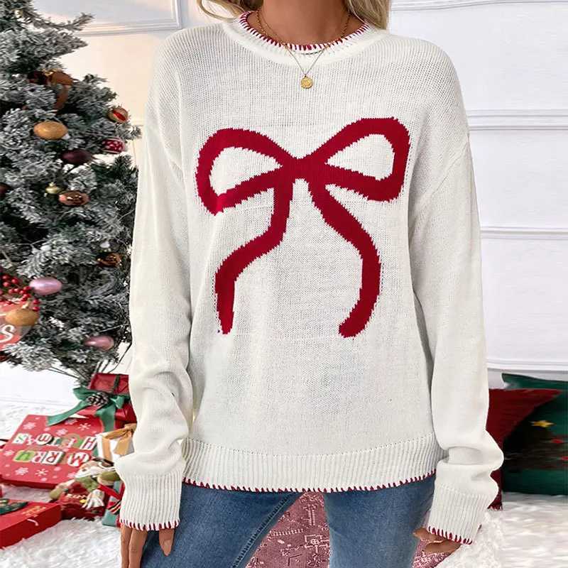 Women's Sweaters Autumn and winter new European and American fashionable loose long sleeved round neck pullover Christmas sweater D260923