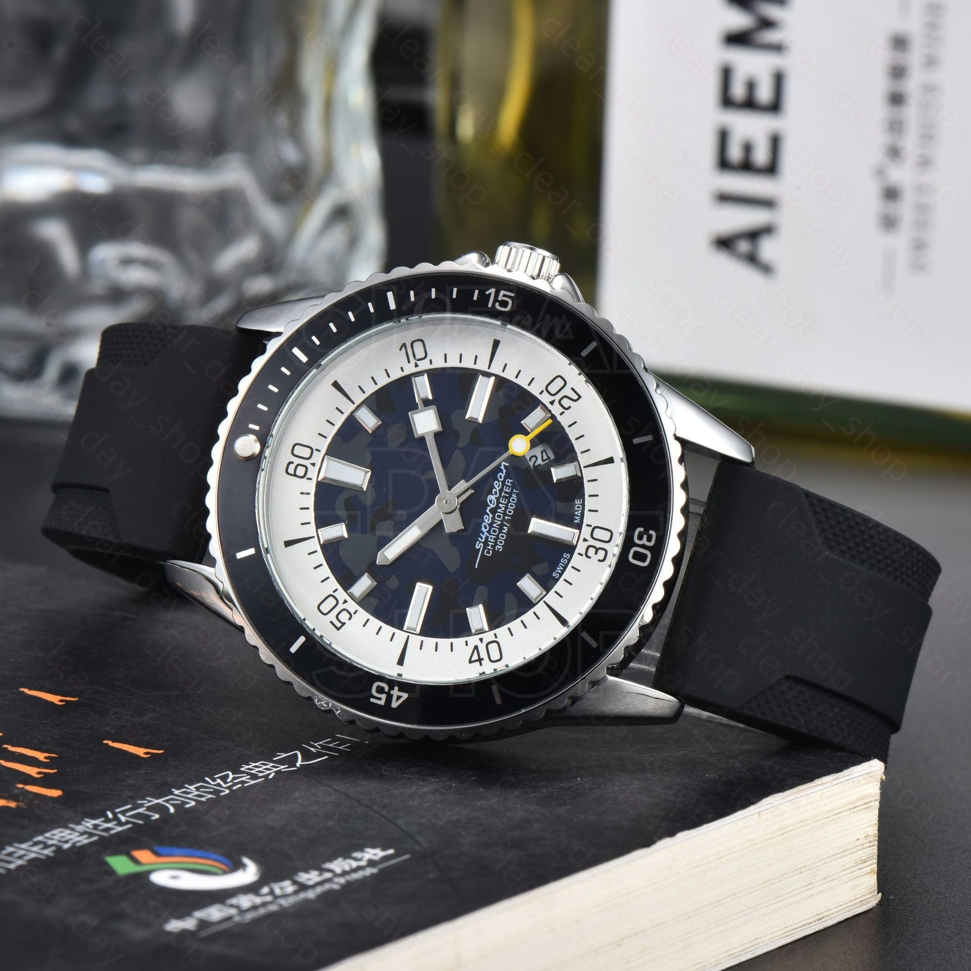 AAA Breitlinlyity Watch Designer Mens Br Watch Women Wristwatch Stainless Steel Automatic Quartz Movement Luxury Casual Watch Multi Functional Calen