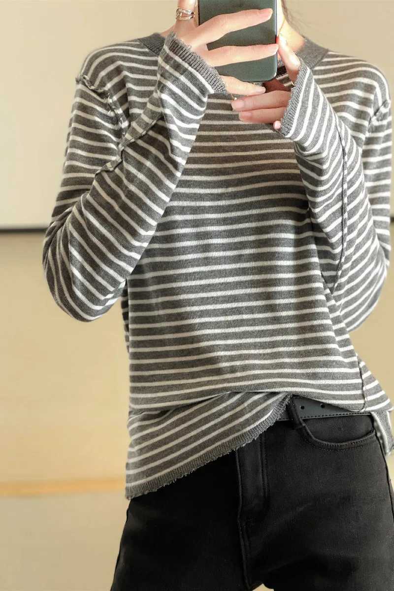 Women's Sweaters Fashion Cashmere Sweater Women Lazy Autumn Winter New Wool Knitted Sweater O-Neck Pullover Female H260923