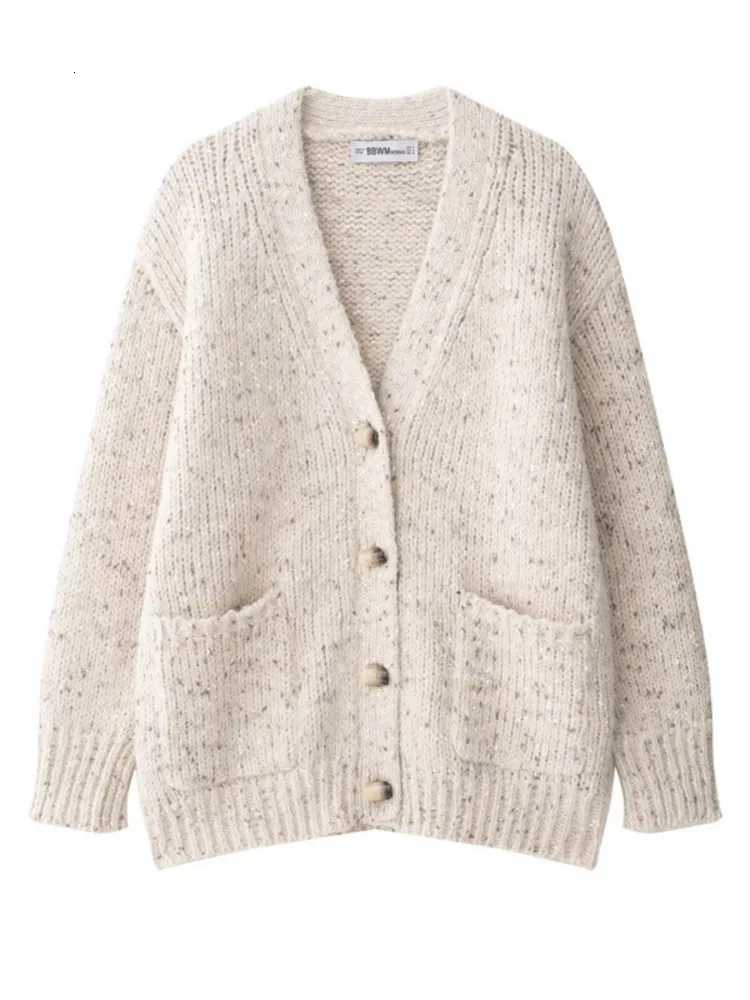 Women's Sweaters MsChuh Autumn New Women's Clothing Pulls Femmes Fashion Knitted Loose Jacket All-match Loose Simple Style Sweater Comfort