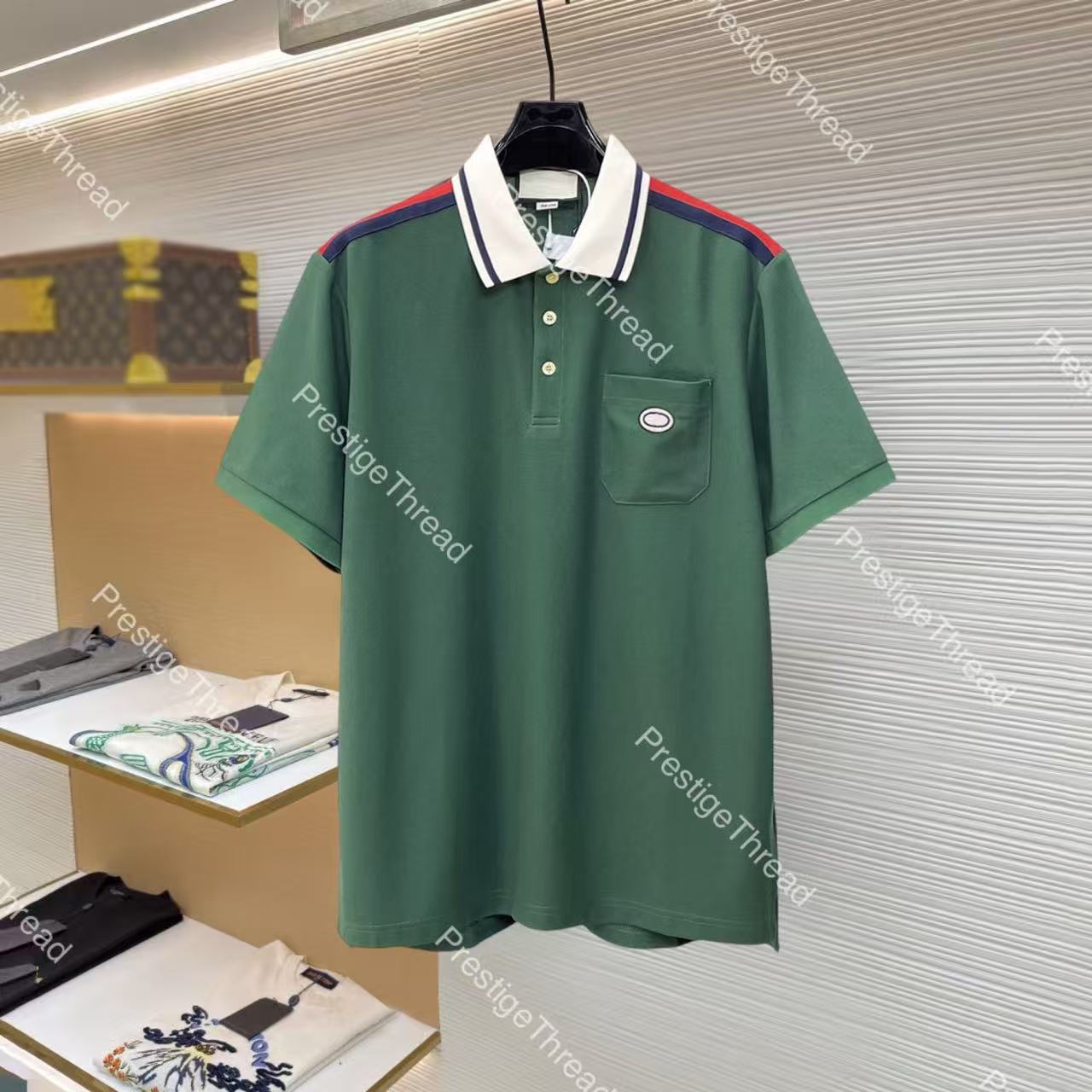 Designer Polo Shirt Mens Short Sleeve - High-Quality Streetwear Hip-Hop Top - Unisex Retro Fashion Tee