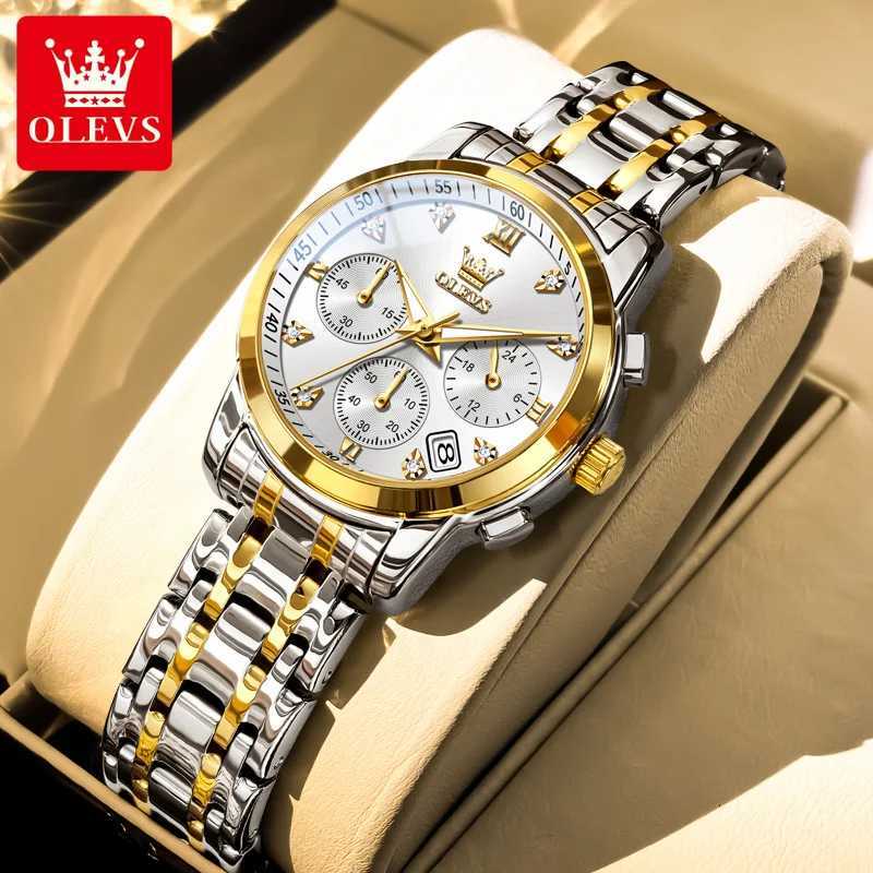 Women's Watches OLEVS Watch 2858 New Women's Quartz Watch Fashion Classic Waterproof Luminous Date Chronograph Luxury Brand Original Women