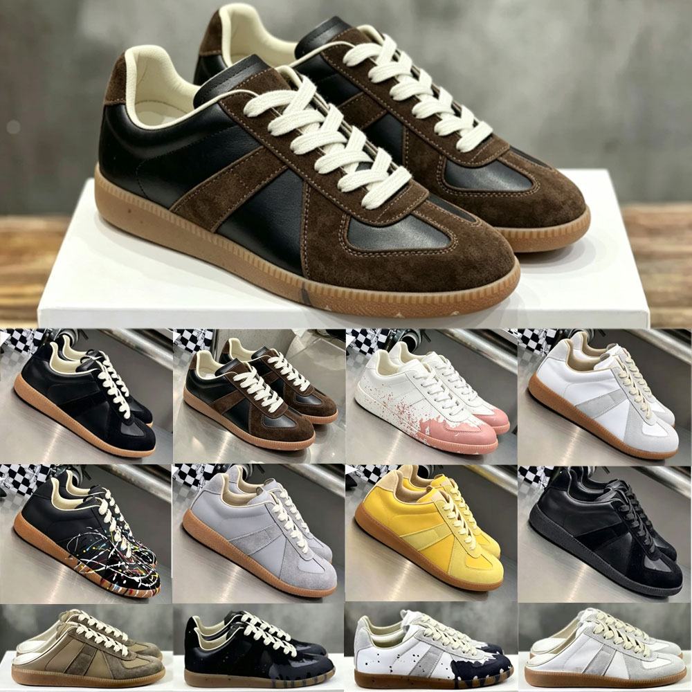 Retro german trainer sneaker nosiaM aleigraM MM6 Shoes gats Black white Gum Sneakers cool Grey painter Nude Shoes Men Women Casual Shoe gats Trainer